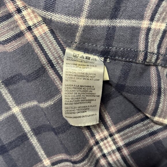 Black Brown 1826 Blue Plaid Button Down Shirt Mens Medium - Picture 4 of 4